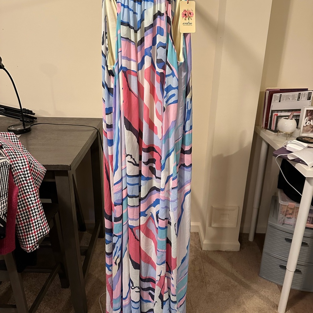 Entro Multicolor Abstract Dress - Picture 2 of 3